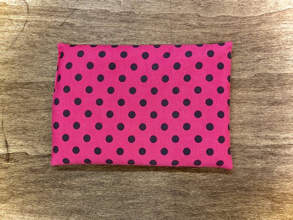 Rapswärmekissen 20x30 Pink mit graue Punkte ( Babycord) SALE